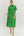 Solid Short Sleeve Collar Dress- Green