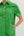 Solid Short Sleeve Collar Dress- Green