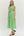 Striped V-Neck Dress- Green