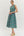 Floral Sleeveless Dress- Green