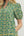 Botanical Print Puff Sleeve Dress- Green