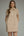 Gingham Print Puff Sleeve Dress- Camel