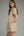 Gingham Print Puff Sleeve Dress- Camel