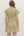 Botanical Stripe Print Dress- Orange