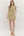 Botanical Stripe Print Dress- Orange