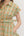 Botanical Stripe Print Dress- Orange