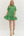Botanical Stripe Print Dress- Green