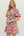 Floral Print Puff Sleeve Dress- Red