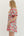 Floral Print Puff Sleeve Dress- Red