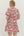 Floral Print Puff Sleeve Dress- Red