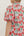 Floral Print Puff Sleeve Dress- Red