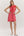 Striped Sleeveless Dress- Red