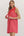 Striped Sleeveless Dress- Red