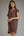 Solid Sleeveless V-Neck Dress- Brown