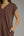 Solid Sleeveless V-Neck Dress- Brown