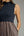 Solid Mock Neck Sleeveless Dress- Navy