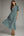 Stripe Puff Sleeve Dress- H. Green & Blue