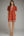 Solid Puff Sleeve Dress- Rust