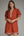 Solid Puff Sleeve Dress- Rust