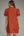 Solid Puff Sleeve Dress- Rust