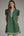 Solid Puff Sleeve Dress- H. Green