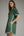 Solid Puff Sleeve Dress- H. Green