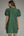 Solid Puff Sleeve Dress- H. Green
