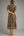 Printed Puff Sleeve Ruffle Dress- Olive
