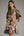 Printed Eyelet Tiered Dress- Olive Combo