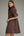 Solid Puff Sleeve Ruffle Dress- Brown