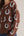 Horseshoe Pattern Sweater Cardigan- Brown
