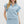 Textured Solid Ruffle Pants Set- Light Blue