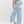 Textured Solid Ruffle Pants Set- Light Blue