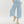 Textured Solid Ruffle Pants Set- Light Blue