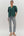 Embroidered V-Neck Top- Green