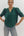 Embroidered V-Neck Top- Green