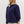 Contrast Ruffle Neck Popover Top- Navy