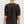Band Collar Slit Neck Top- Black