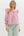 Floral Ruffle Puff Sleeve Pullover Top- Pink