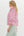 Floral Ruffle Puff Sleeve Pullover Top- Pink