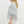 Floral Print Puff Sleeve Pullover Top- Blue