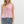 Waffle Texture Sleeveless Smocked Top- Light Pink
