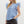 Floral Medallions Ruffle Pullover Top- Blue