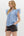 Floral Medallions Ruffle Pullover Top- Blue