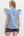 Floral Medallions Ruffle Pullover Top- Blue