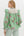 Mixed-Print Ruffle Pullover Top- Apple Green