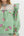 Mixed-Print Ruffle Pullover Top- Apple Green