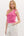 Ribbed Sleeveless Knit Sweater- Bubble Gum