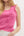 Ribbed Sleeveless Knit Sweater- Bubble Gum