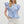 Flutter Sleeve V-Neck Peplum Top- Chambray